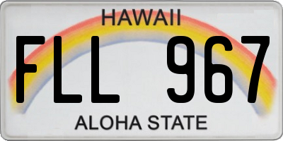 HI license plate FLL967