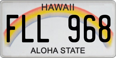 HI license plate FLL968