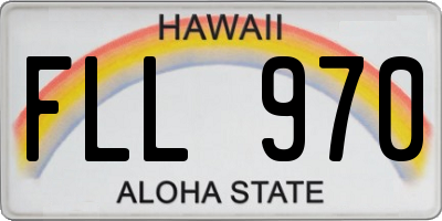 HI license plate FLL970