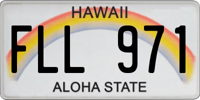 HI license plate FLL971