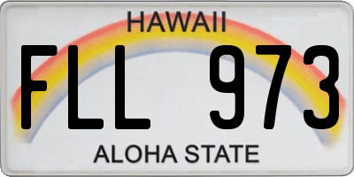 HI license plate FLL973