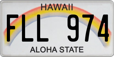 HI license plate FLL974