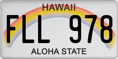 HI license plate FLL978