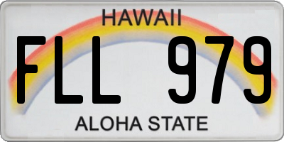 HI license plate FLL979