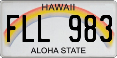 HI license plate FLL983