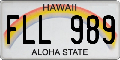 HI license plate FLL989