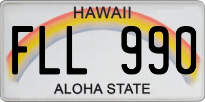 HI license plate FLL990
