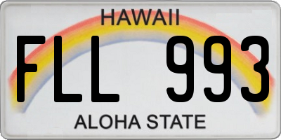 HI license plate FLL993
