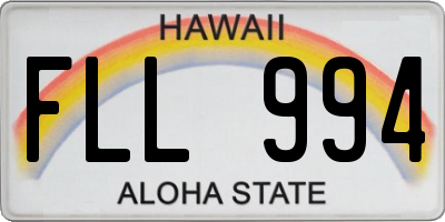 HI license plate FLL994