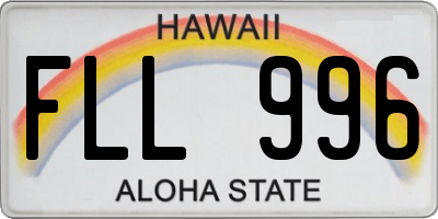 HI license plate FLL996
