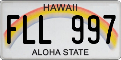 HI license plate FLL997