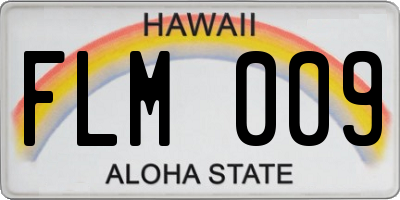 HI license plate FLM009