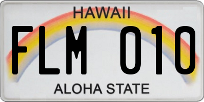 HI license plate FLM010