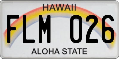 HI license plate FLM026