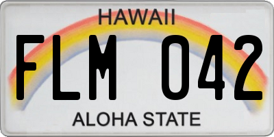 HI license plate FLM042