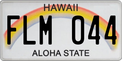 HI license plate FLM044