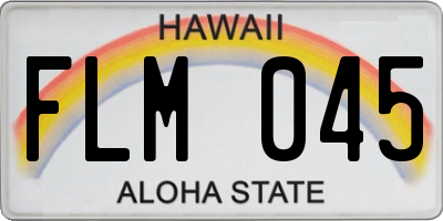 HI license plate FLM045