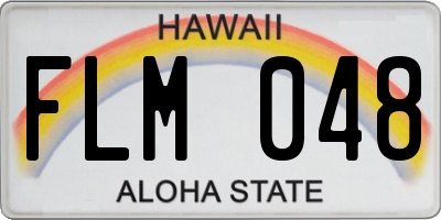 HI license plate FLM048