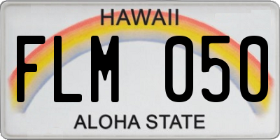 HI license plate FLM050