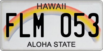 HI license plate FLM053
