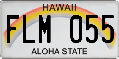 HI license plate FLM055