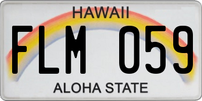 HI license plate FLM059