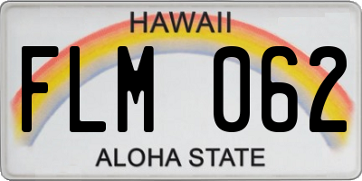 HI license plate FLM062