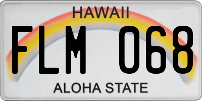 HI license plate FLM068