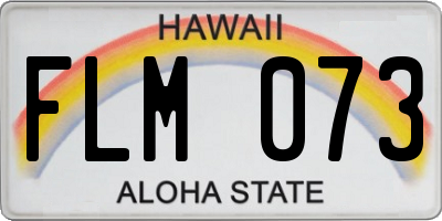 HI license plate FLM073