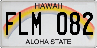 HI license plate FLM082