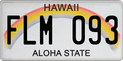 HI license plate FLM093
