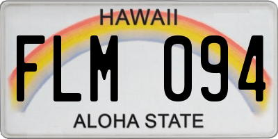 HI license plate FLM094