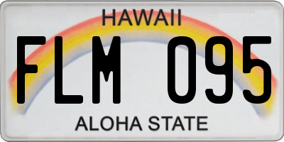 HI license plate FLM095