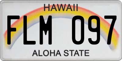 HI license plate FLM097
