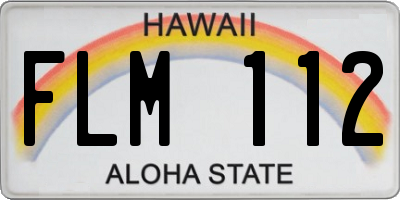 HI license plate FLM112
