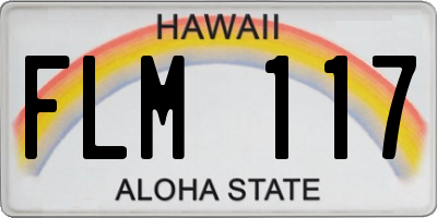 HI license plate FLM117