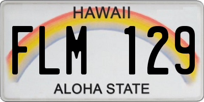 HI license plate FLM129