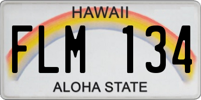 HI license plate FLM134