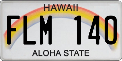 HI license plate FLM140