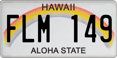 HI license plate FLM149