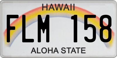 HI license plate FLM158