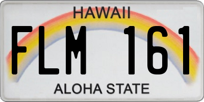 HI license plate FLM161