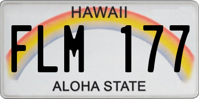 HI license plate FLM177