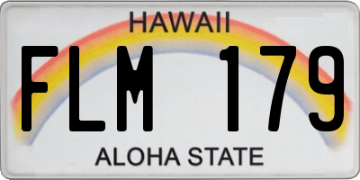 HI license plate FLM179