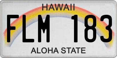 HI license plate FLM183