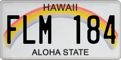 HI license plate FLM184