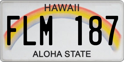HI license plate FLM187