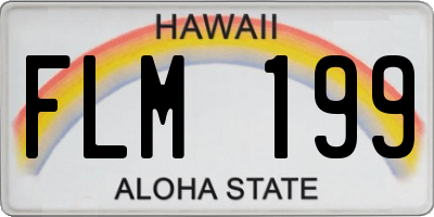 HI license plate FLM199