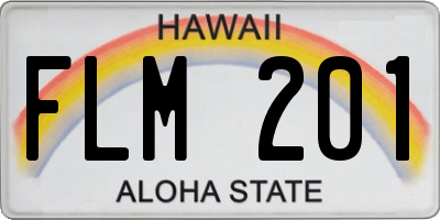 HI license plate FLM201