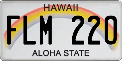 HI license plate FLM220